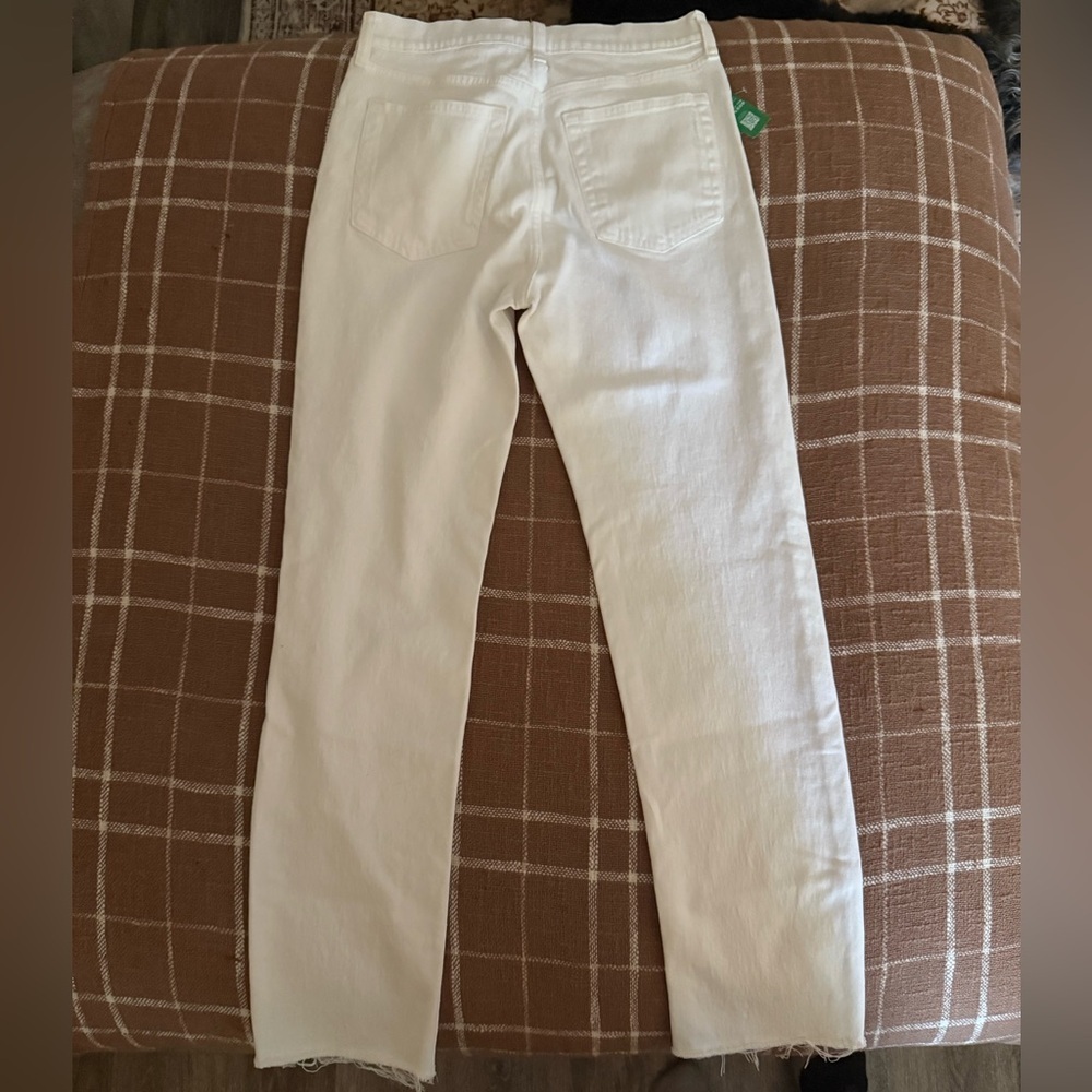 NWT GAP Women's high rise cheeky straight Jeans in optic white size 27/4 tall - Picture 10 of 10